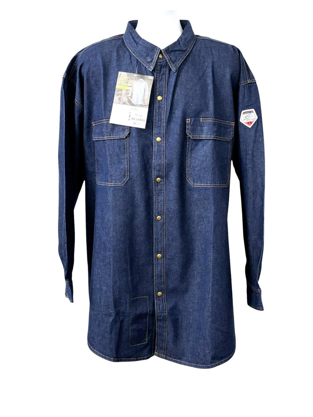 Black stallion FR Denim Welding Shirt Mens Size 4XL Blue FS8-DNM Fire Resistant